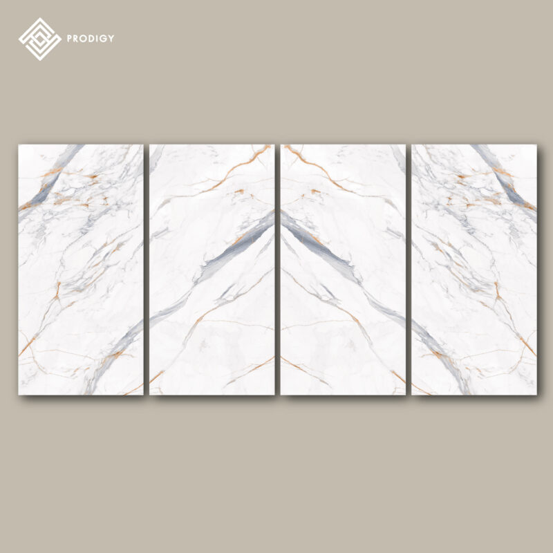 หินอ่อนเทียม Sintered Stone สี Apuan Sculpture White จำหน่ายเป็น Pattern ราคาเริ่มต้น 15,872 บาท