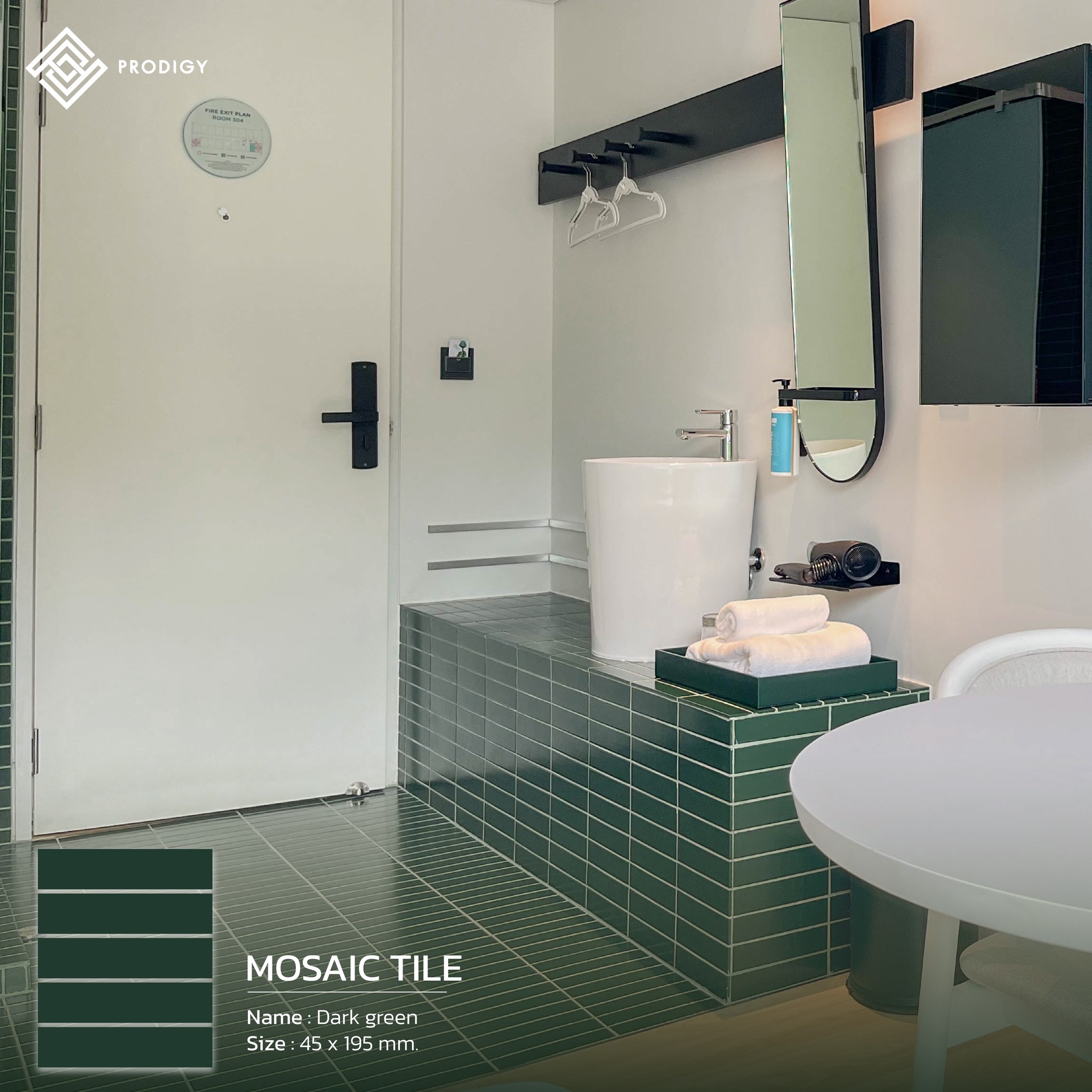 ผลงาน Prodigy Design - Go Hotel ชลบุรี ใช้กระเบื้องลายหินขัด Terrazzo