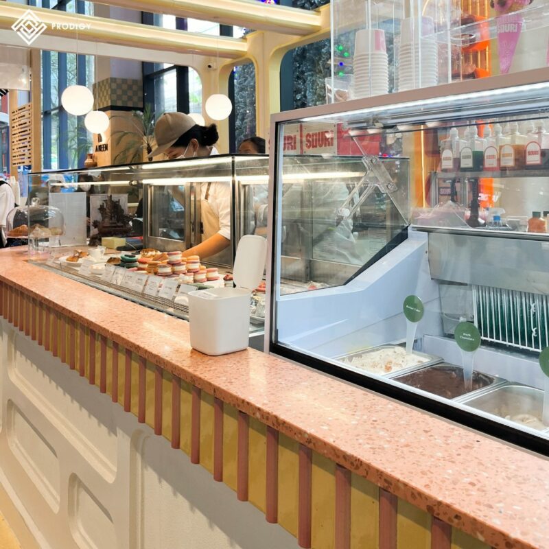 เคาน์เตอร์บาร์ หินขัด Terrazzo Souri Emsphere