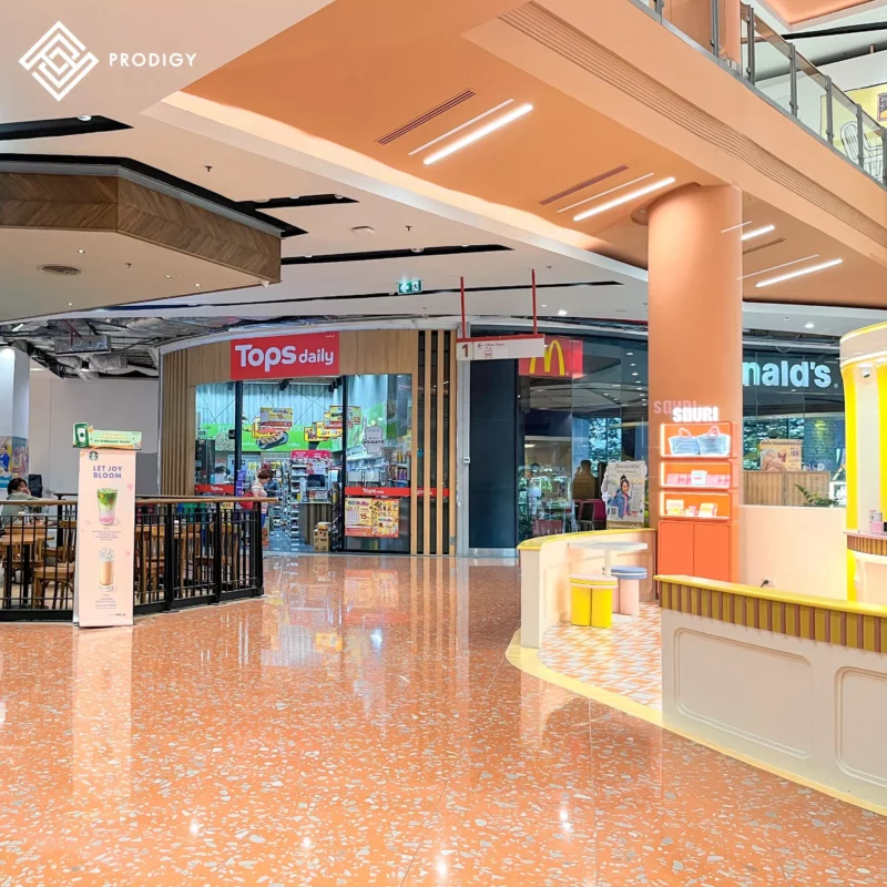 ปูพื้นด้วย หินขัด Terrazzo ที่ Central Chaengwattana