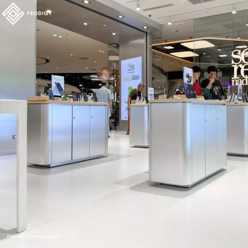ผลงานของโพรดิจี้ ดีไซต์ - ใช้กระเบื้องพอร์ซเลน AIS SHOP & Serenade Club – Central Nakhon Pathom