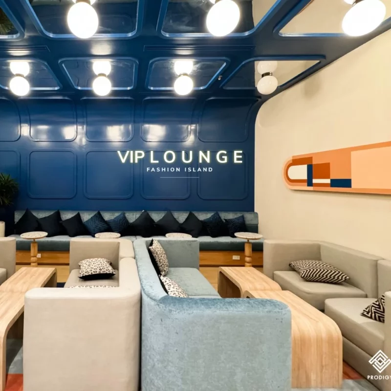 เบื้องหลังงานดีไซน์ โซน VIP Lounge ของ Fashion Island เลือกใช้ หินขัดหน้าสำเร็จ Terrazzo ลาย Paradise สำหรับเคาน์เตอร์บาร์ และ ท้อปโต๊ะ